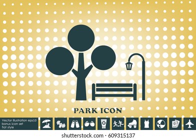 Park icon vector illustration EPS 10.