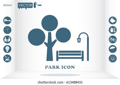 Park icon vector illustration EPS 10.