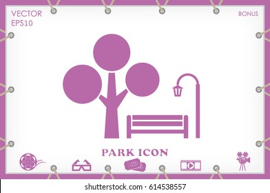 Park icon vector illustration EPS 10.