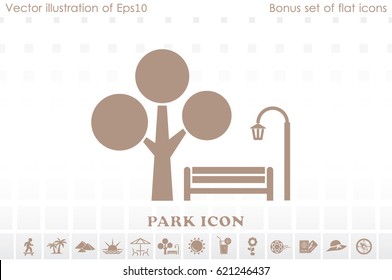 Park icon vector illustration EPS 10.