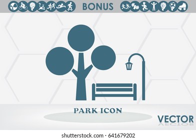 Park icon vector illustration EPS 10.