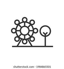 park icon vector illustration , Ferris Whee