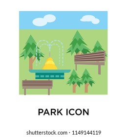Park icon vector isolated on white background for your web and mobile app design, Park logo concept