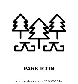 Park icon vector isolated on white background, Park transparent sign , line or linear sign, element design in outline style