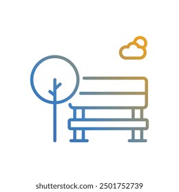 Park icon vector stock illustration