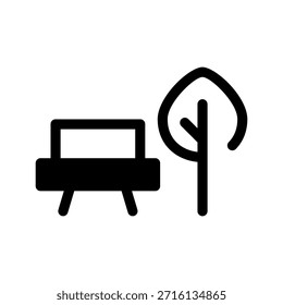 Ilustración de diseño de símbolo de Vector de icono de parque