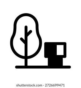 Vektorsymbol-Design-Illustration des Parks