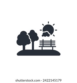 Park icon. vector.Editable stroke.linear style sign for use web design,logo.Symbol illustration.