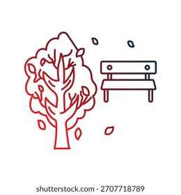 Icono de parque con fondo blanco Vector Ilustración de stock