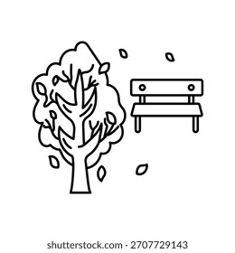 Icono de parque con fondo blanco Vector Ilustración de stock