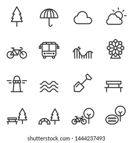 park icons . outdoor vector illustration