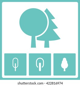 Park icons. Vector design collection.