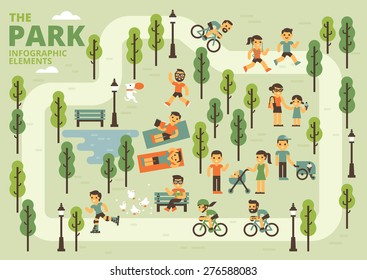 The Park Infographic Elements