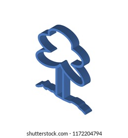 Park isometric left top view 3D icon