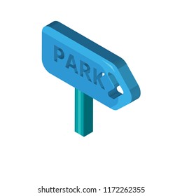 Park isometric left top view 3D icon