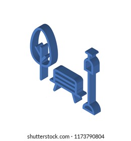 Park isometric left top view 3D icon