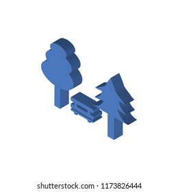 Park isometric left top view 3D icon