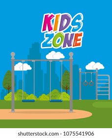 park with kid zone scene