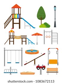park with kid zone scene