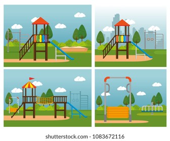 park with kid zone scene