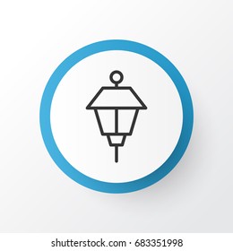 Park Lamp Icon Symbol. Premium Quality Isolated Lantern Element In Trendy Style.