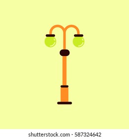 park lamp light icon vector