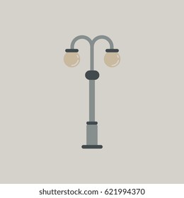 park lamp light icon vector