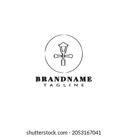 park lamp logo icon design template modern vector