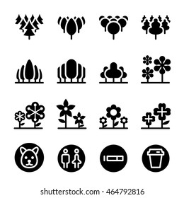 Park & landscape icon set