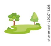park landscape scene icon