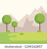 park landscape scene icon