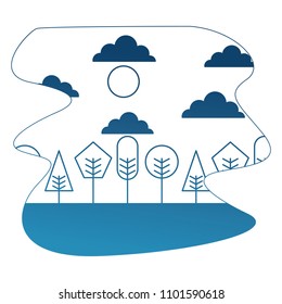 park landscape scene icon
