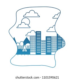 park landscape scene icon