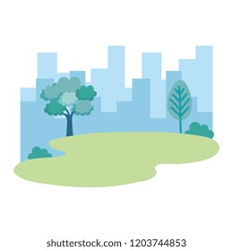 park landscape scene icon