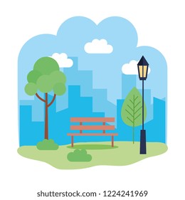 park landscape scene icon