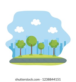 park landscape scene icon