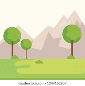 park landscape scene icon