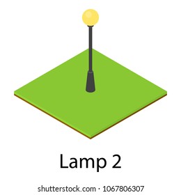 Park lantern icon. Isometric illustration of park lantern vector icon for web