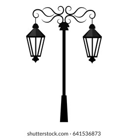 park lantern isolated icon