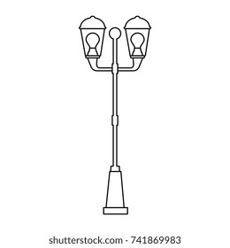 park lantern isolated icon