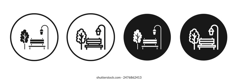 park line vector icon set.