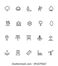 Park Line Vector Icons 3