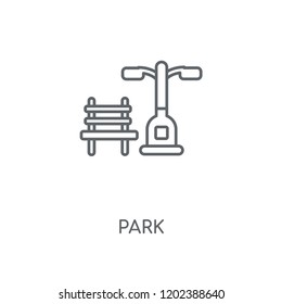 Park linear icon. Park concept stroke symbol design. Thin graphic elements vector illustration, outline pattern on a white background, eps 10.