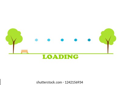 park loading progress screen  - Shutterstock ID 1242156934