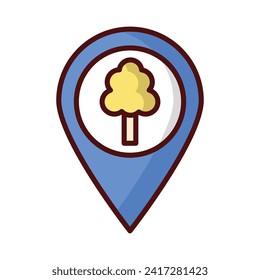 Park Location icon isolate white background vector stock illustration