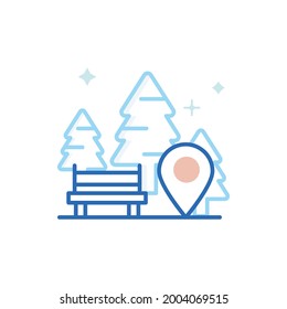Ilustración de estilo del icono del vector de ubicación de estacionamiento. Archivo EPS 10