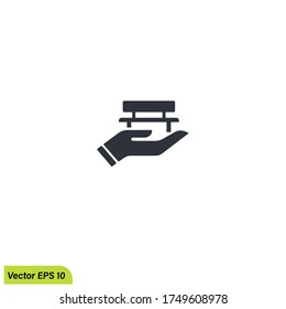 Das Park-Wartungs-Symbol achtet auf einfache Design-Element-Logo-Vorlage