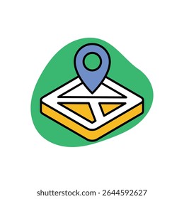 Park Map Icon vector stock illustration