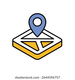 Park Map Icon vector stock illustration