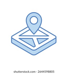 Park Map Icon vector stock illustration